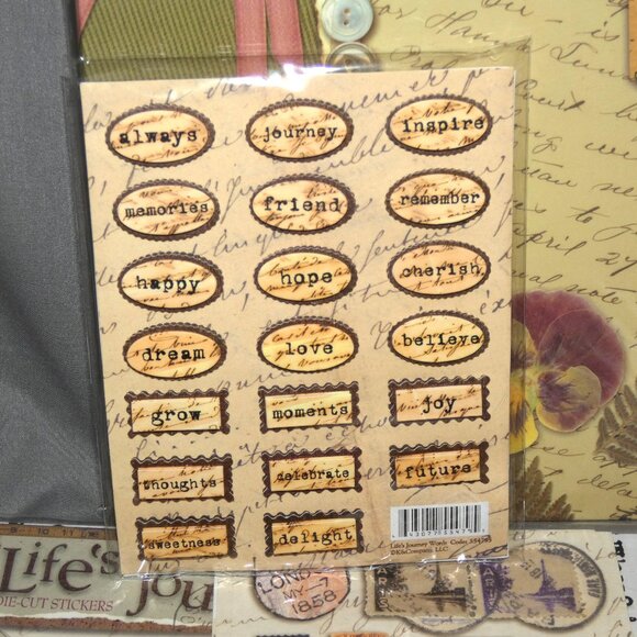 NEW Lifes Journey 3 Memories Scrapbook Album Kit with Embellishments - Picture 2 of 9